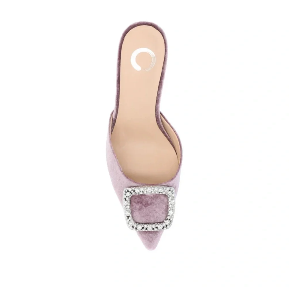 Journee Collection NIB Rishie Kitten Velvet Heels. SIZE 10 - Picture 5 of 13